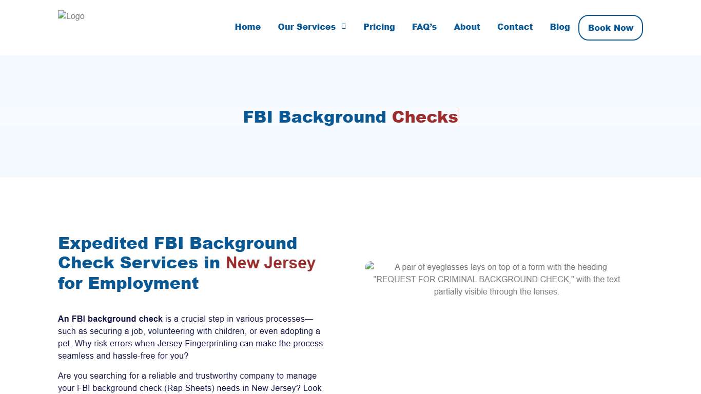 FBI Background Check in New Jersey | Jersey Fingerprinting