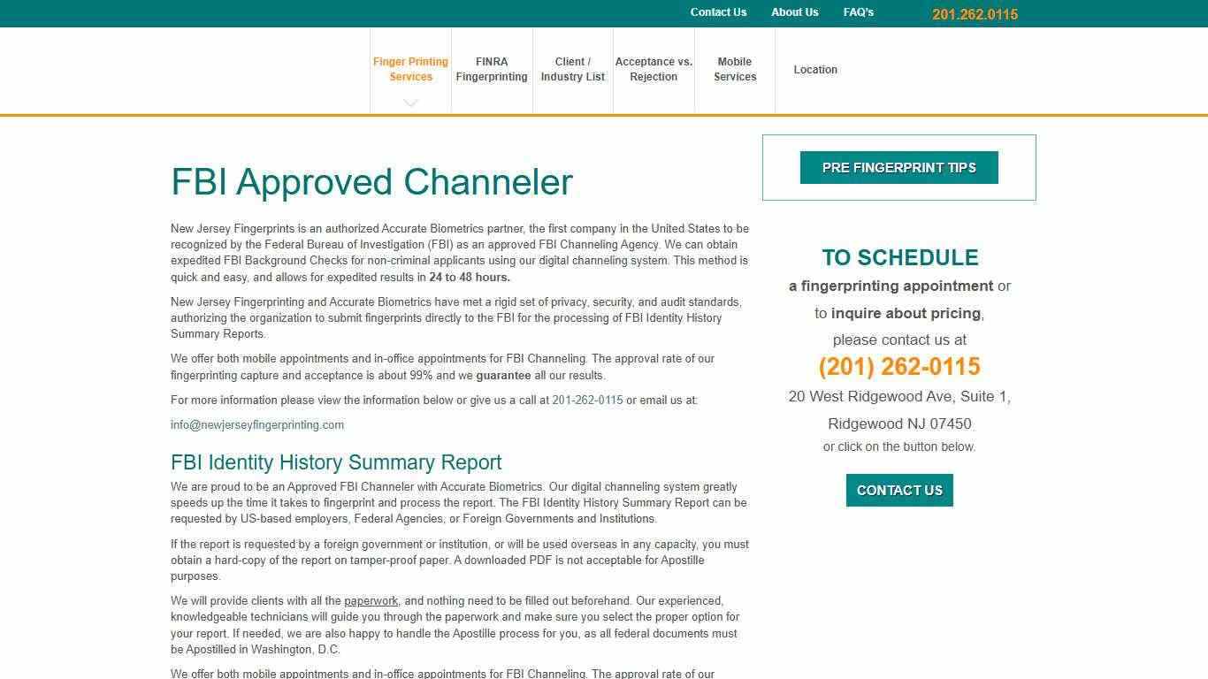 New Jersey Fingerprinting Services